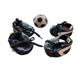 Build A Bear Soccer Cleats Shoes Athletic Sports Sneakers Soccer Ball